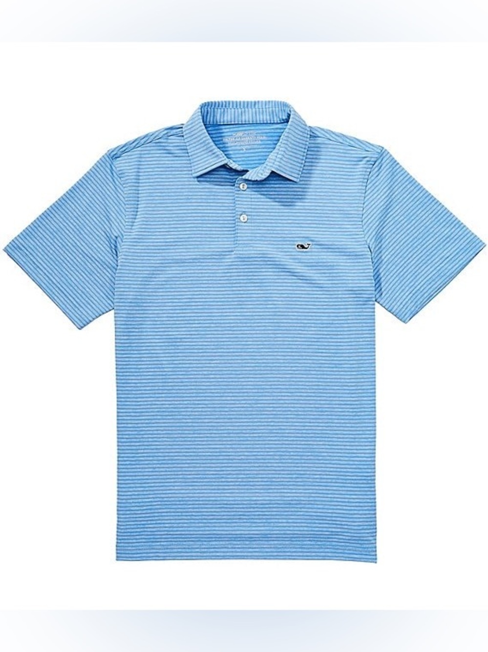Vineyard Vines Bradley Stripe Sankaty Performance Polo Shirt Men’s L UPF 50 Blue